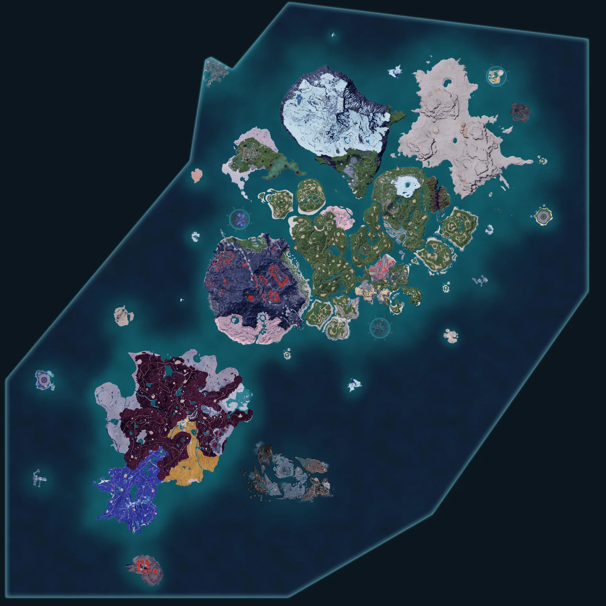 Carte du monde de Palworld